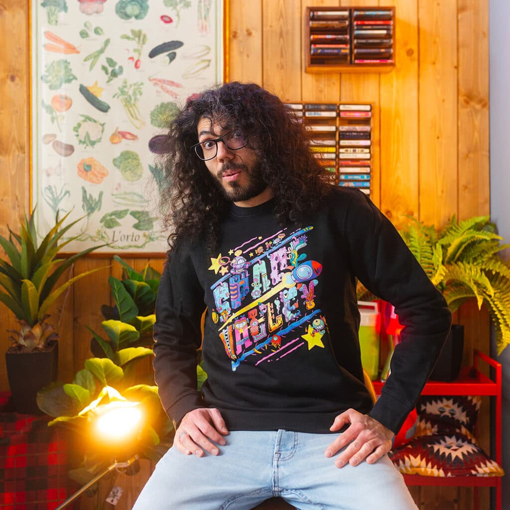 felpa nera senza logo